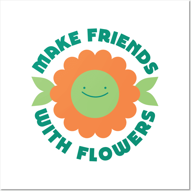 Friends with Flowers Wall Art by Elizabeth Olwen